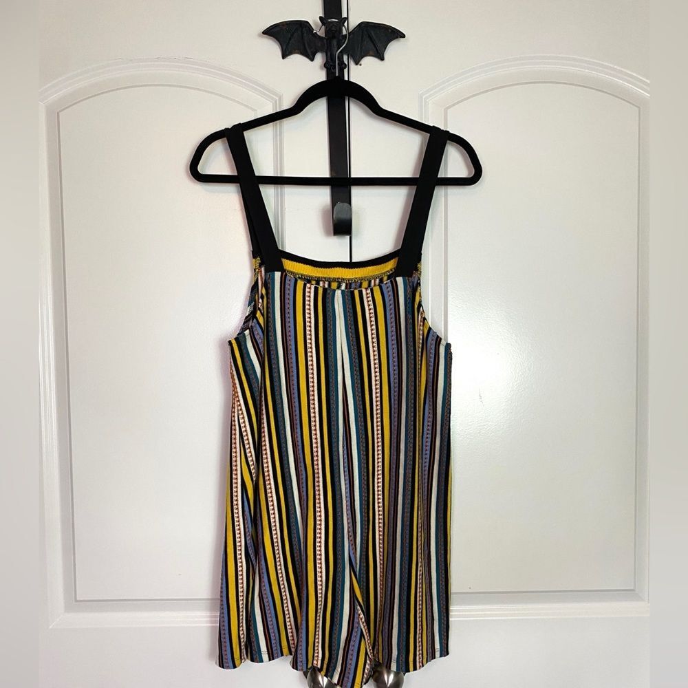 Zara Bohemian, Boho, Romper Multicolor Striped Comfortable NWOT Size L - Picture 5 of 12